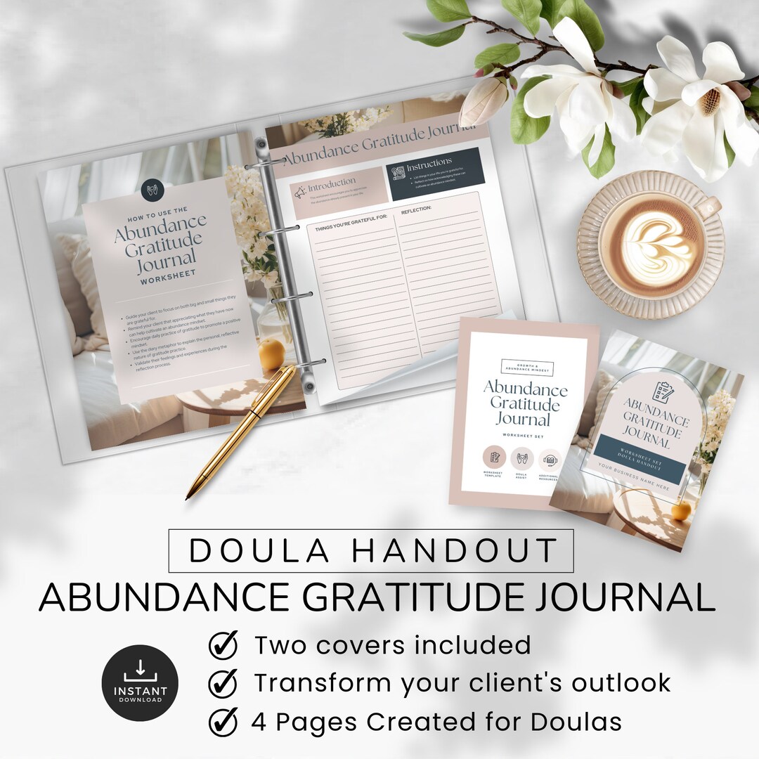 Gratitude Journal Canva Template Plr Ebooks Mental Health - Etsy