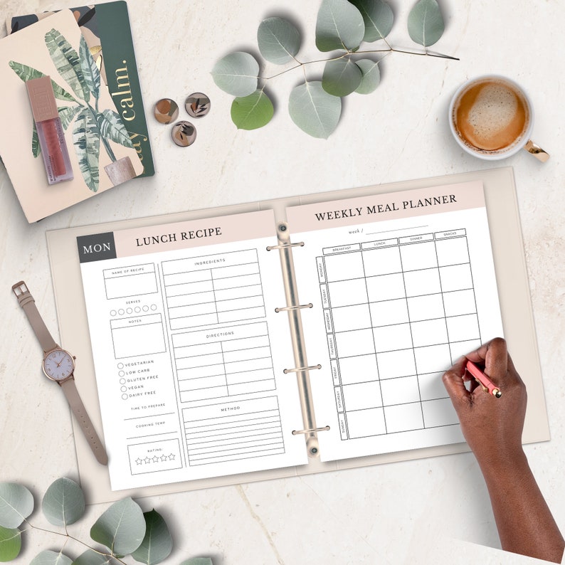 Weekly Menu Template, Meal Planner Printable, Food Planner, Grocery List Printable, Home Daycare ...