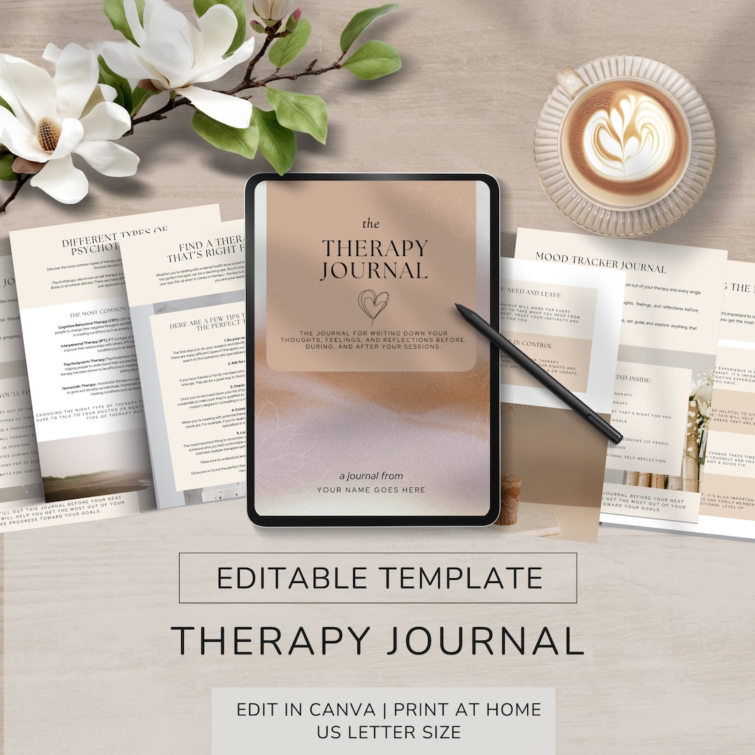 Therapy Journal Template, Therapy Worksheets, Goodnotes Planner, Coping Therapy Journal Template, Therapy Worksheets, Goodnotes Planner, Coping