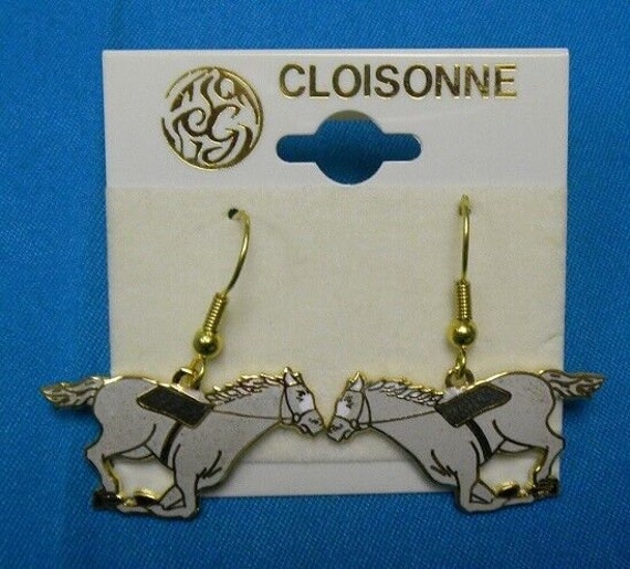 Wholesale-8 Pair Cloisonne Pierced Earrings-Hand … - image 3