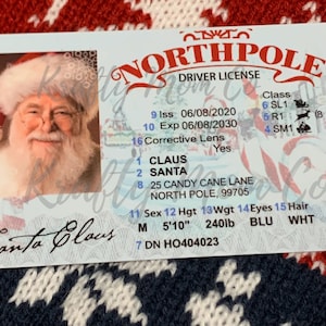 Licentie kerstman/licentie slee kerstman/rijbewijs kwijt/rijbewijs kerstman/kerstversiering/kerst/kerst