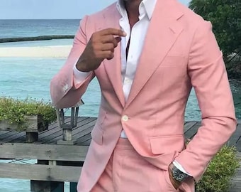 Men Pink Suit Wedding Groom Wear Tuxedo Suit for men wedding suits