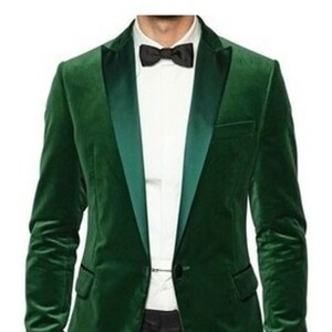 Green Velvet Tuxedo Jackets for Men Blazer Slim fit jacket dinner jacket party wear