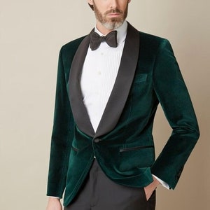 Men Tuxedo Jacket Green Velvet Blazers Timeless Elegance and Modern Style Tailored Fit Tuxedos Wedding Jacket