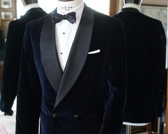 Men's Wedding Jacket Outfits Dinner Jackets Tuxedo Jacket Men Blue Velvet Blazer