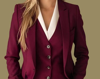 Womens Suit Pant 3 Piece Chic Suit Fashion Office Suit Wedding Outfits Reception Suits