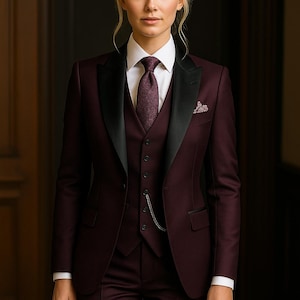 Womens burgundy suit - Etsy 日本