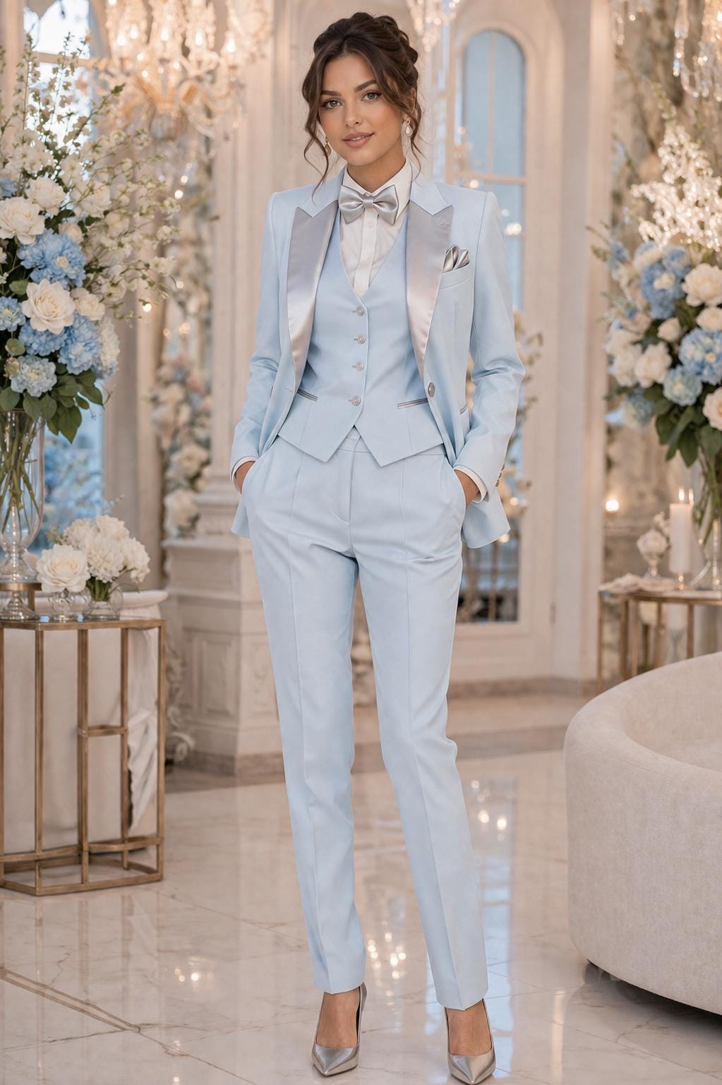 silver ladies dress suits Womens Pant color:coti-dress-rose-flock-silver-blue-42 swatch:https://cdn.shopify.com/s/files/1/1444/3082/products/COTI-DRESS-SILVER-BLUE-ROSE-FLOCK-132413D_106x106.jpg?v=1619495883