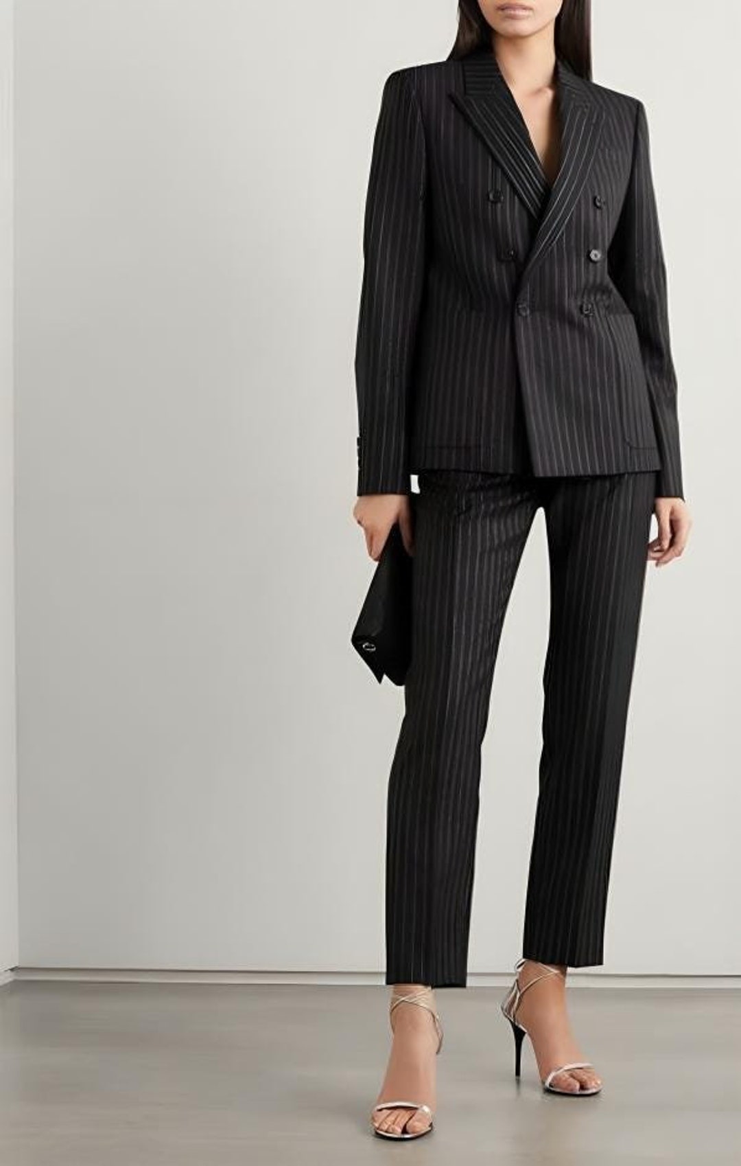 Women's Pinstripe Suit Tailored Slim Fit, Business Formal Etsy — free download