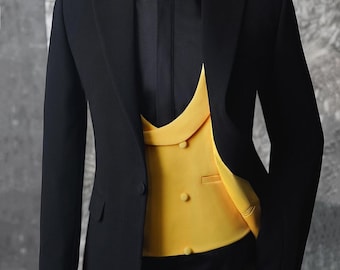 Men's Black Tuxedo 3 Piece Suit Slim Fit Formal Wedding Wear Groom Prom Outfit
