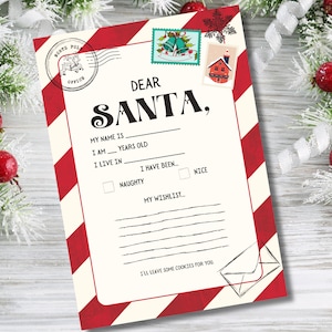 Carta para o Papai Noel, Lista de Natal, Querido Papai Noel, Carta para o Papai Noel para impressão, Lista de Natal para impressão, Para imprimir, Carta infantil para o Papai Noel para impressão
