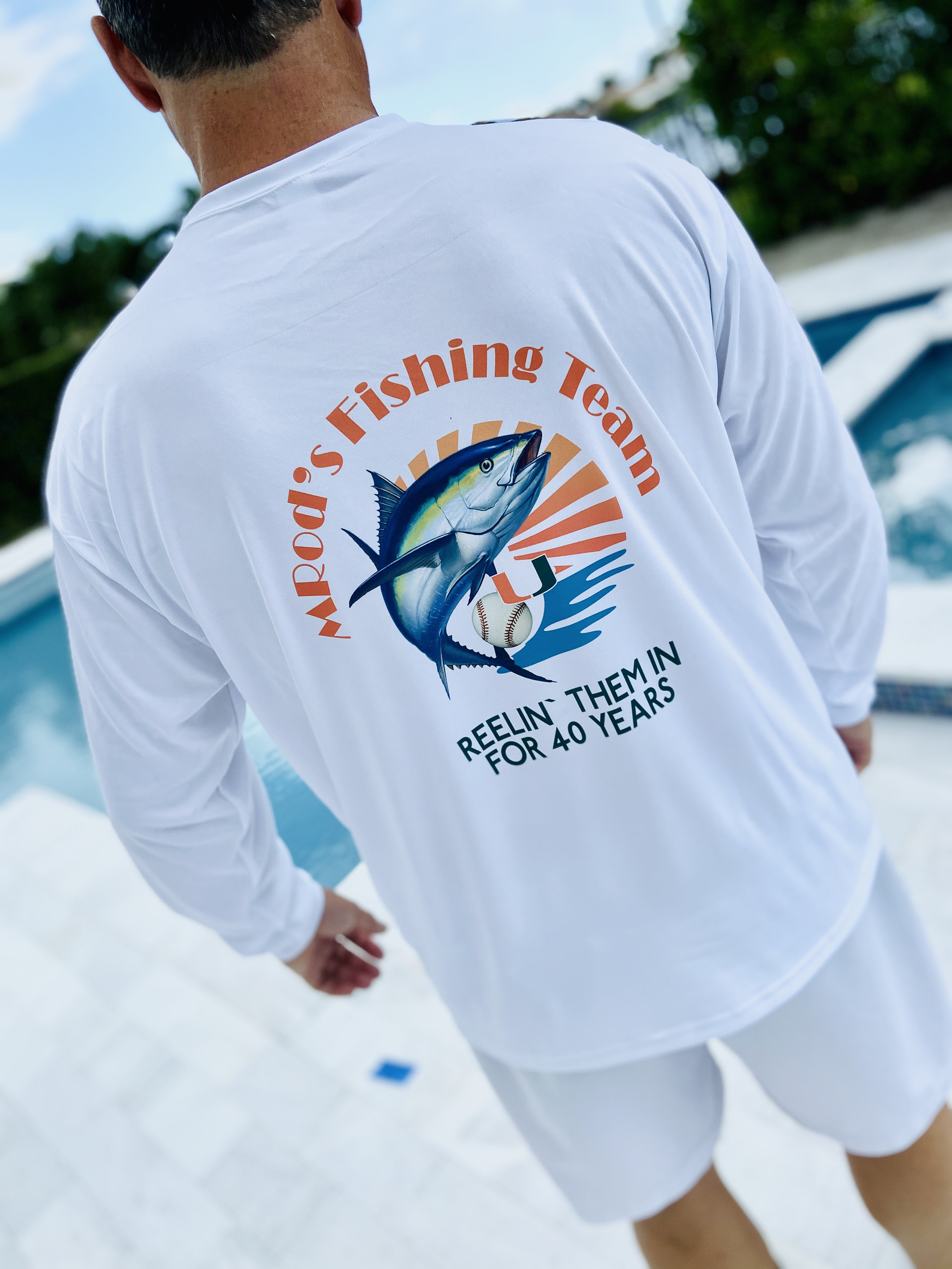 Custom Dry Fit UPF 50 Long Sleeve Fishing Shirt, Sports Shirt