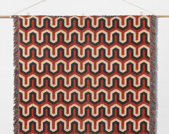 Vintage Arabische Muster Decke, Retro Arabesque gewebte Decke, Arabische Mode Decke, Abstraktes Blumendekor, Geometrische Muster Decke