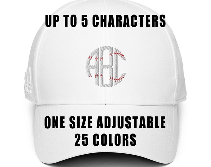 Personalized Baseball Embroidered Cap, Monogram Baseball Cap, Initials Baseball Cap, Baseball Embroidered Cap, Sport Game Lover, 100% Cotton