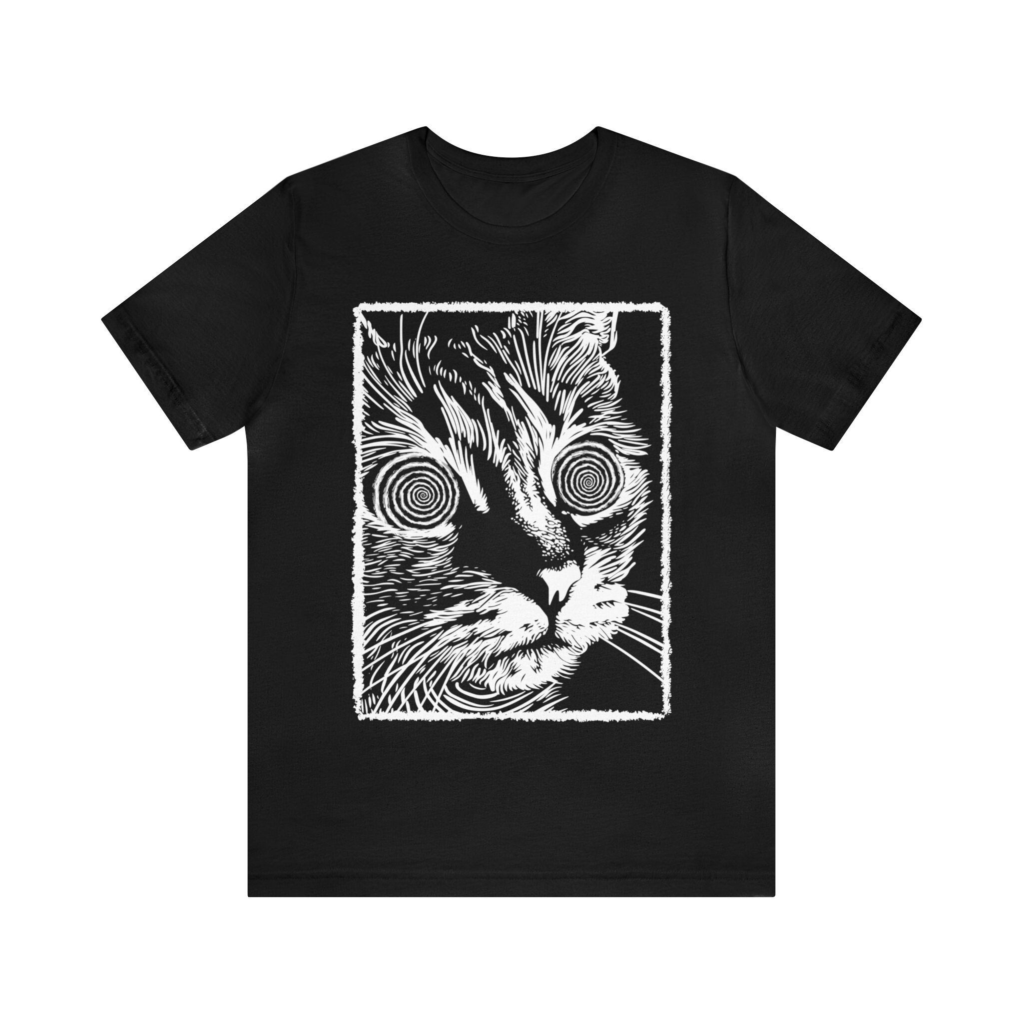 Psychedelic Cat T-shirt, Trippy Cat Shirt, Dark Cat T-shirt
