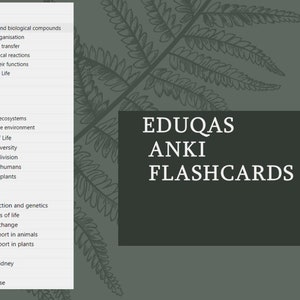 Eduqas A Level Biology Anki Flashcards - (ALLEEN JAAR 1) - Van een A*-student