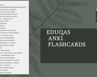 Eduqas A Level Biology Anki Flashcards - ( YEAR 2 ONLY) - From an A* ...