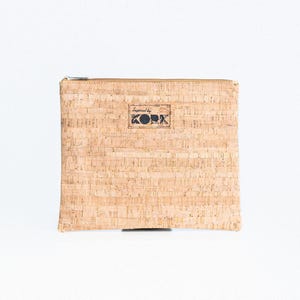 Neptune Cork Pouch Sleeve – Natural | Tech & Travel Organizer | Sustainable Vegan Cork Case