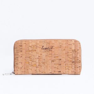 Cork Large Zipper Wallet – Natural | Sustainable Vegan Wallet for Cards, Cash and More