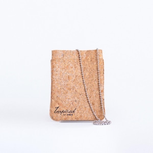 Bolso bandolera para teléfono de corcho St. Augustine - Plateado