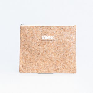 Neptune Cork Pouch Sleeve – Silvered | Tech & Travel Organizer | Sustainable Vegan Cork Case