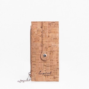 Cork Zipper Wallet: Slim Vegan Credit Card Holder, Sustainable
