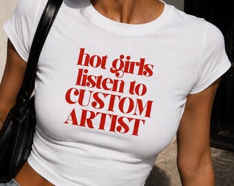 Camiseta personalizada para bebé para concierto, camiseta para chicas guapas que escuchan música, camiseta de artista personalizada, camiseta gráfica para bebé para mujer, camiseta personalizada para concierto de reguetón