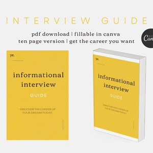 Informational Interview Guide, Career Planning, Interview Prep, Job Interview, Personal Development, Editable in Canva, PDF Download