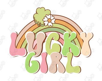 Lucky Girl SVG PNG, Camisa Lucky Girl, Lucky Girl St Patricks Day SVG png, Camisa del Día de San Patricio, Día de San Patricio svg, Camisa del Día de San Patricio