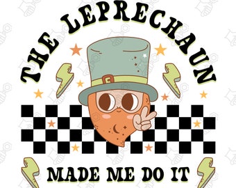 Retro St Patricks Svg, Camisa duende, Día de San Patricio Svg, Día de San Patricio Svg, Día de San Patricio PNG, Leprechaun SVG PNG, Leprechaun Clipart
