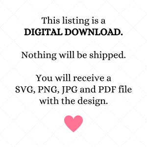 Puede incluir: Texto que dice "Esta lista es una DESCARGA DIGITAL. No se enviar&aacute; nada. Recibir&aacute;s un archivo SVG, PNG, JPG y PDF con el dise&ntilde;o."