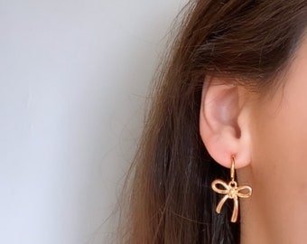 Gold Bow Clip-on Earrings