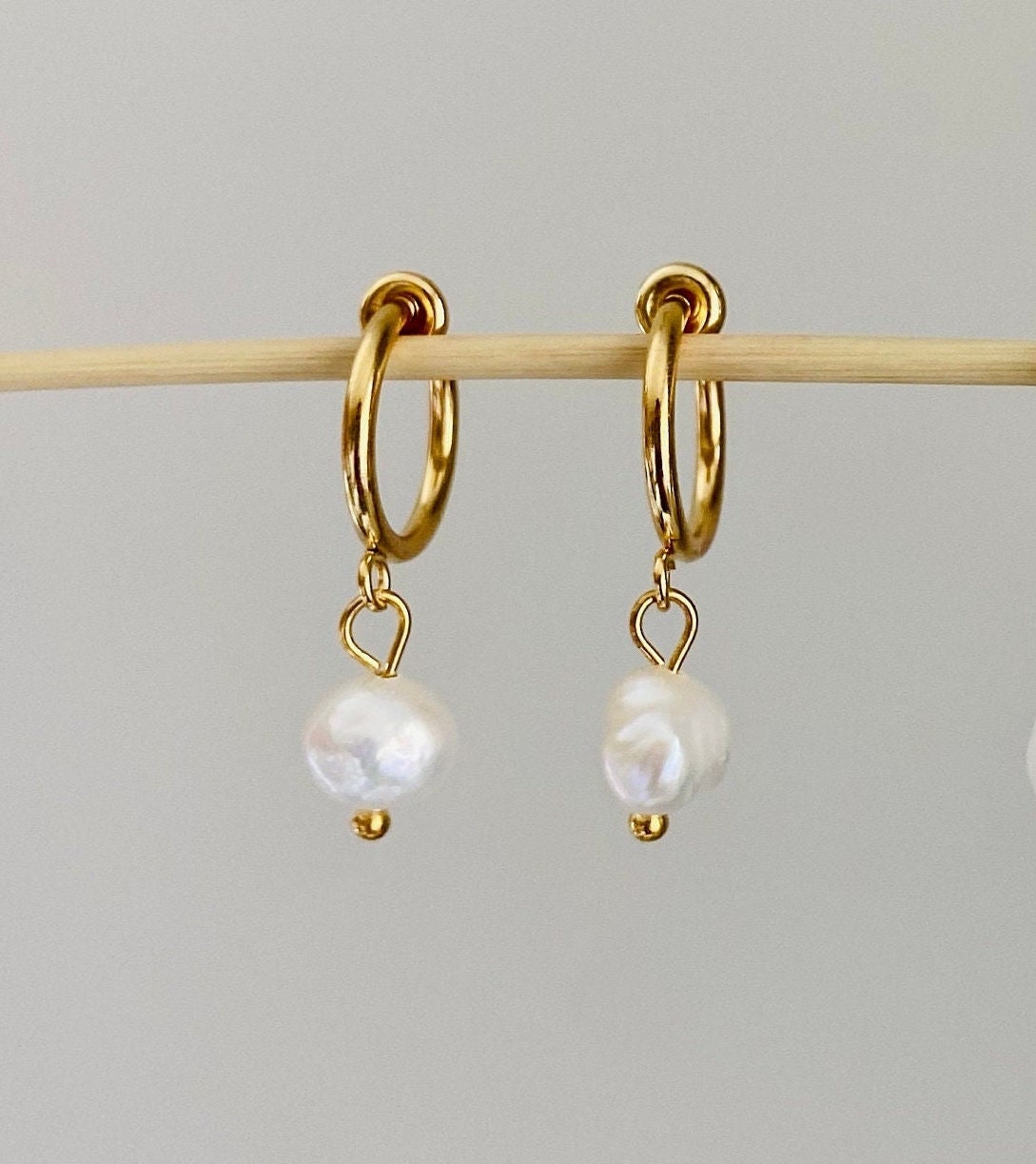 Dangle Pearl Clip On - Etsy Canada