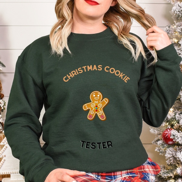 Sibling Christmas Pajama Top | Gingerbread Man Cookie Sweatshirt | Xmas Couple Matching Pullover | Family Holiday Cooking Top | Married Gift