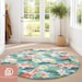Koi Fish Pond 5ft Round Rug, Vibrant Asian Decorative Mat, Exotic ...