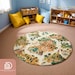 Medieval Kingdom Road Map 5ft Round Rug, Fairytale Castle Nursery Theme ...