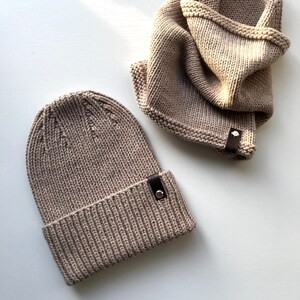 福袋 売れ残り Gaiter Neck & Beanie Fall Set Piece 2 Merino Warm Wool Clothing
