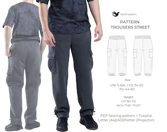 Men's Pants | Stylish PDF Sewing Pattern | Sizes XS-XL | Height 182-192 cm