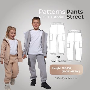 PATTERN Kids Jogger Pants, Jogging Pants for Children, Sewing Pattern ...