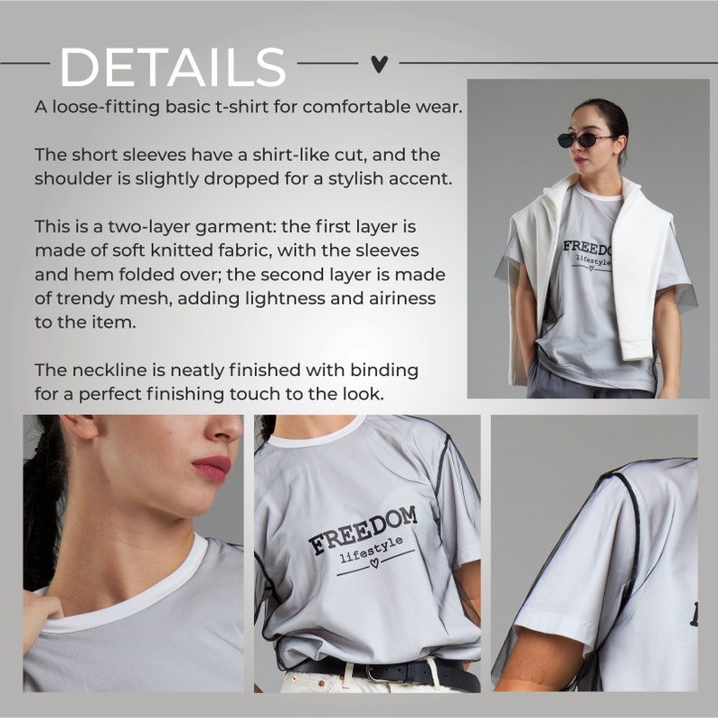 Beginner-Friendly Classic T-Shirt Pattern Sizes, 2XS-4XL / Easy Sewing / Jersey Fabric image 2