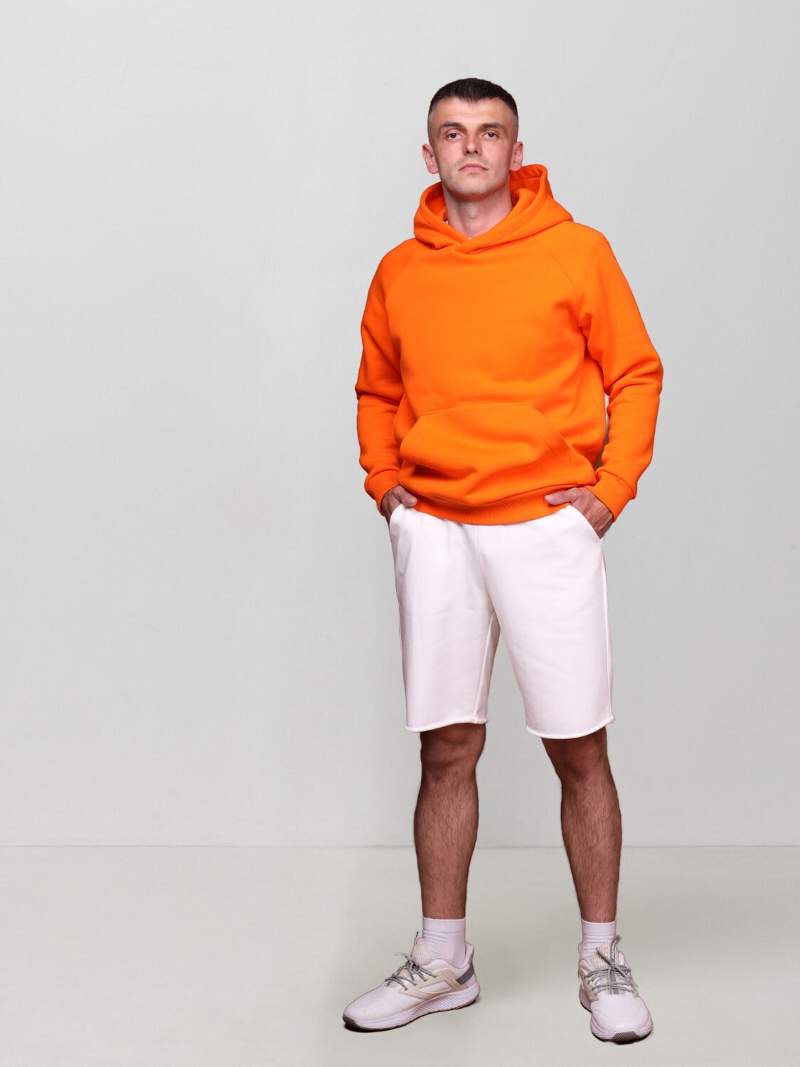 [COMPAGNO]★POSSESSION REGLAN HOODIE Men's Sweatshirt Hoodie 2in1 Pattern With Raglan Sleeves and