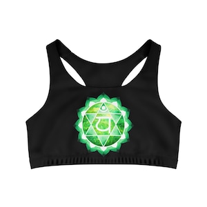 Heart Chakra: Love, Compassion and Inner Peace Intention Seamless Sports Bra