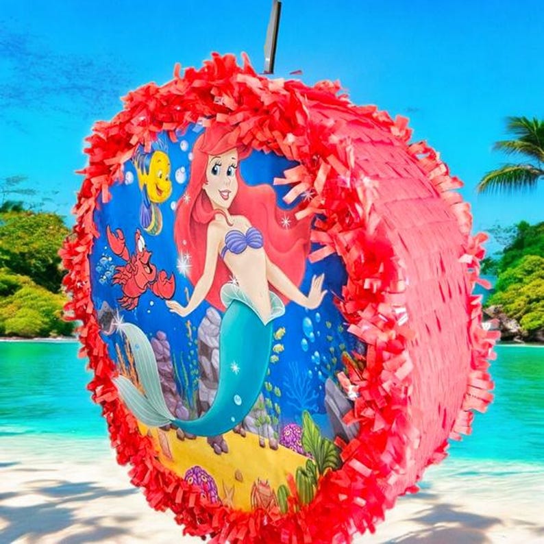 Princess Ariel, Ursula pinata . The Little Mermaid Pinata image 3