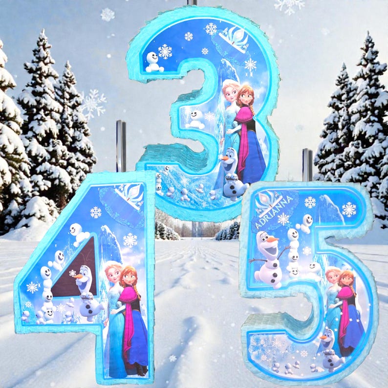 Piñatas con números congelados (1-9) imagen 1