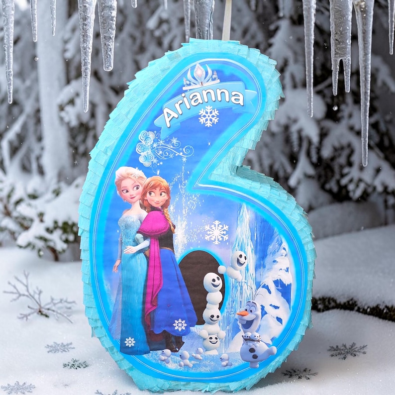 Piñatas con números congelados (1-9) Number 6