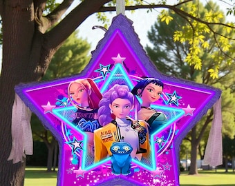 K-pop Demon hunters Piñatas. Rumi, Mira, Zoey, Derpy, Sussie Pinatas