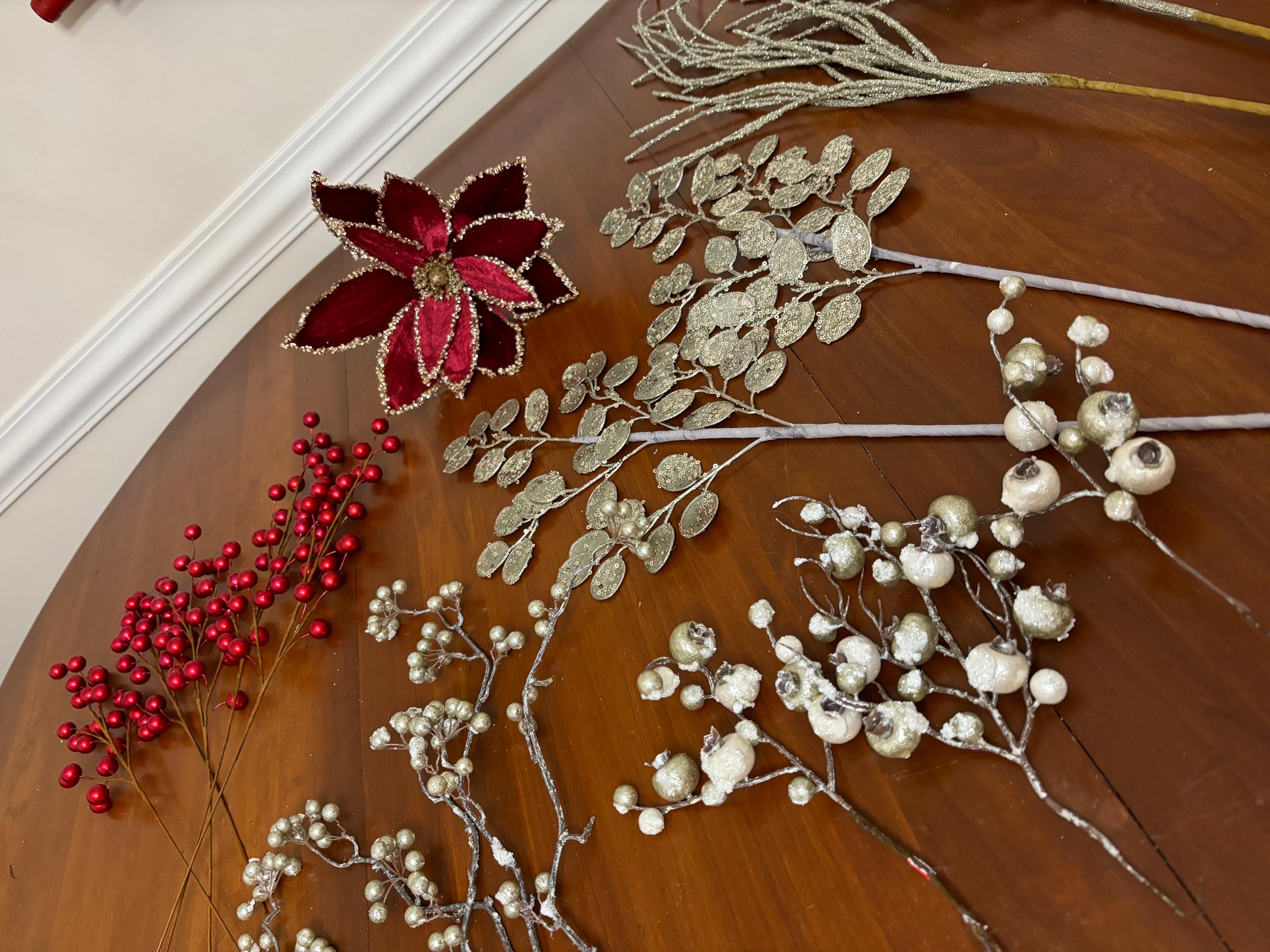 Champagne & Red Christmas Tree Topper Kit: Holiday Decor - Etsy