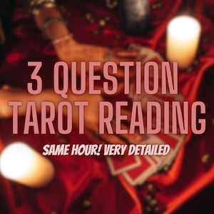3 Fragen Tarot-Lesung, Sehr detaillierte Lektüre, personalisiertes Tarot, Klarheit und Führung in Ihren Bedenken, schnelle Lieferung, GLEICHE STUNDE
