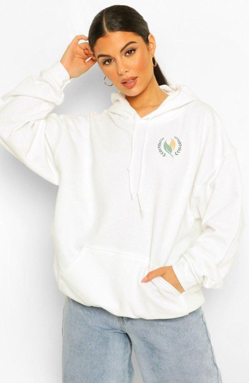 Green Butterfly - Sustainably Made Kids Hoodie main image 1