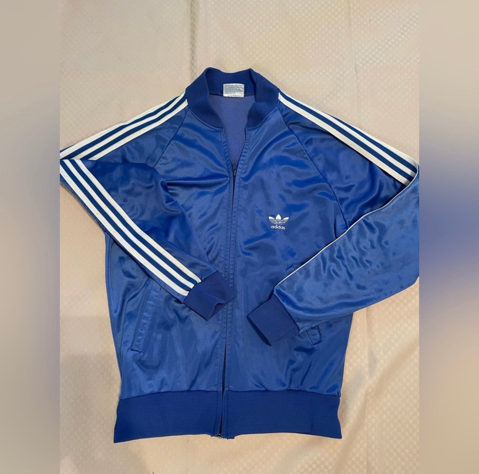 Adidas ATP Keyrolan vintage 1980s blue warm up track suit jacket. Rare